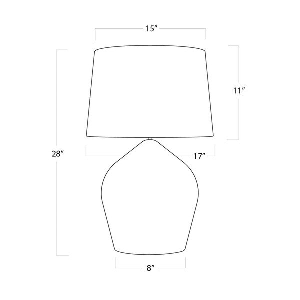 Georgian Table Lamp (Black) Line Drawing